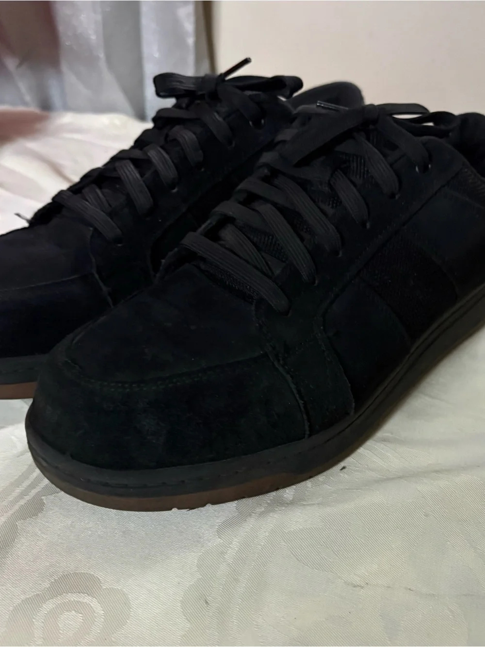 Brahma men’s Grate 11 steel toe work shoe featuring a black suede design size 12